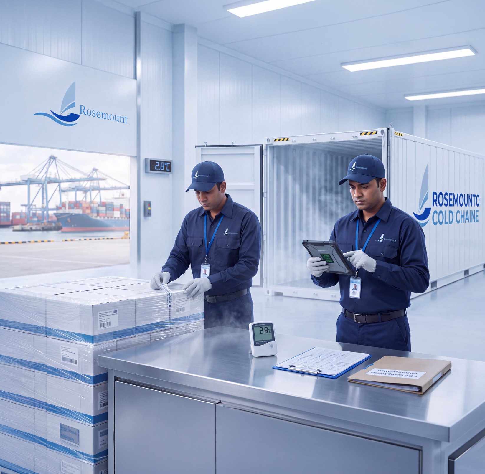 Temperature-controlled pharmaceutical logistics facility